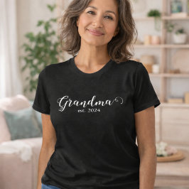 Grandma Established White Script T Shirt