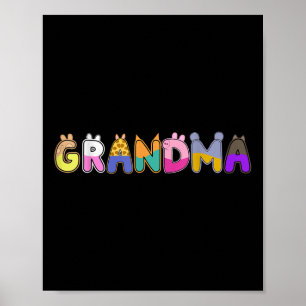 Grandma Family Gris Party Dekorations Poster