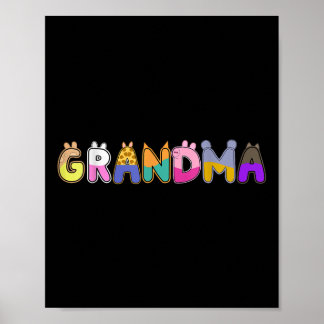 Grandma Family Gris Party Dekorations Poster