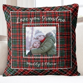 Grandma Family Photo Rustic Play Kudde