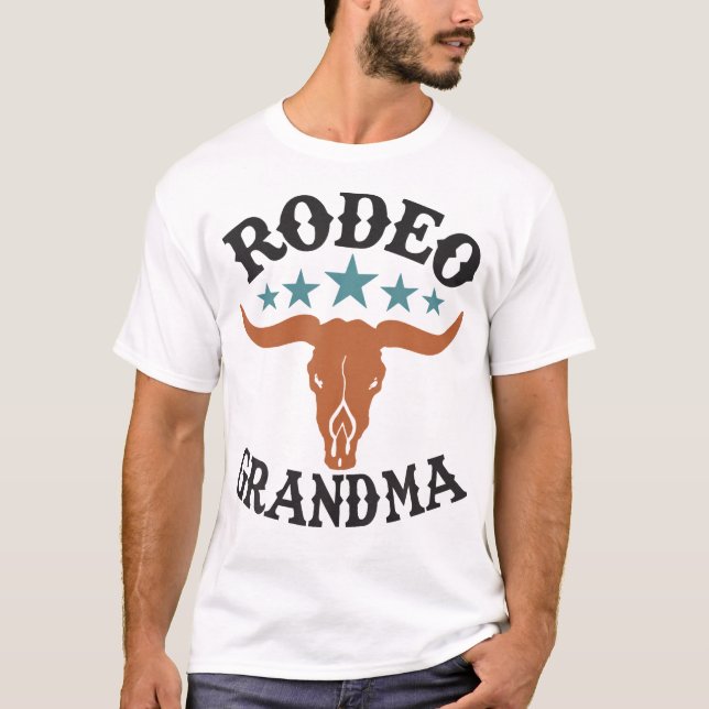 Grandma First Birthday Cowboy Western Rodeo Party T Shirt (Framsida)