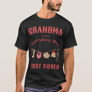 Grandma First Rodeo 1St Birthday Cowboy Family Mat T Shirt