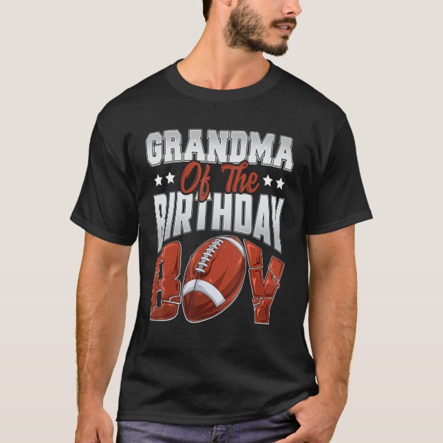 Grandma Football-födelsedagskalender Boy Family Ba T Shirt (Framsida)