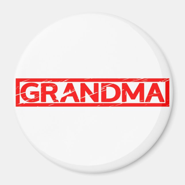 Grandma Frimärke Magnet (Framsidan)