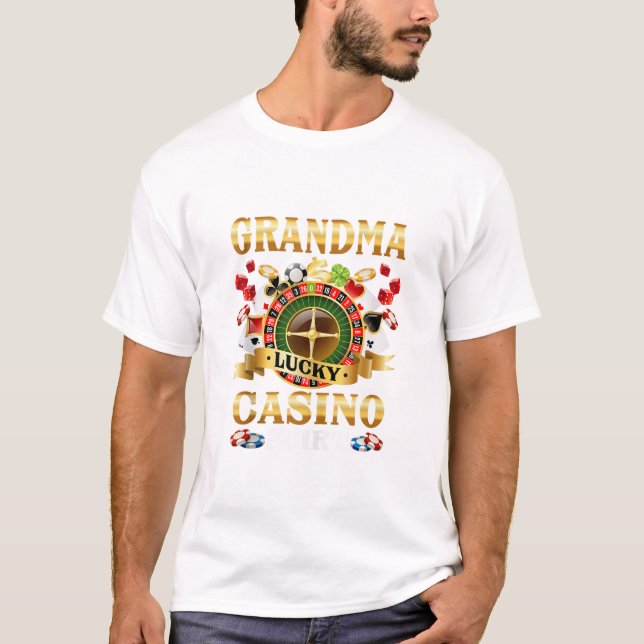 Grandma Funny Lucky Casino T Shirt (Framsida)