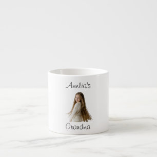 Grandma Gift - Grandchild Namn & Photo - Espressomugg