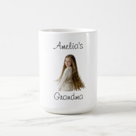 Grandma Gift - Grandchild Namn & Photo - Kaffemugg