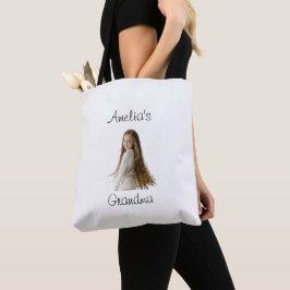 Grandma Gift - Grandchild Namn & Photo - Tygkasse