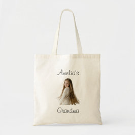 Grandma Gift - Grandchild's Photo & Namn - Tygkasse