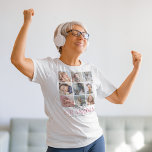 Grandma Gift | Kärlek You Nan Photo T-Shirt<br><div class="desc">Fira en mormors tidlösa kärlek på ett unikt sätt med vår Personlig mormor Photo T-Shirt. Unikt designad innehåller den en anpassade med nio bild-kollage-mall som du kan använda för att infundera med dina mest omhuldade minnen. Dessutom präglas det av ett hjärtligt smälter "Kärlek You Grandma"-budskap och namn av alla hennes...</div>