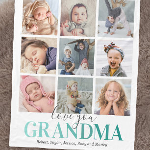 Grandma Gift   Kärlek You Photo Fleecefilt