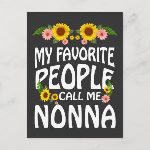 Grandma Gift My Favorite People kallar mig Nonna Vykort