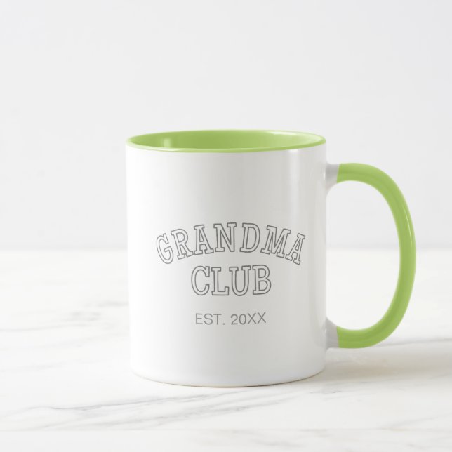 Grandma Gift Personlig Grandma Klubb Coffee Mugg (Höger)