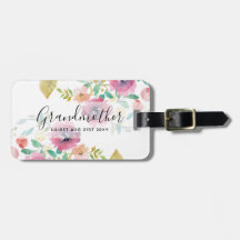 Grandma Gift - Söt Plum Rosa Flowers Perosonal