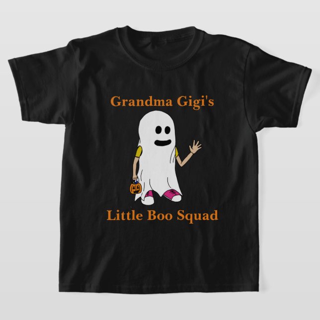 Grandma Gigis Little Boo Squad T Shirt (Laydown)