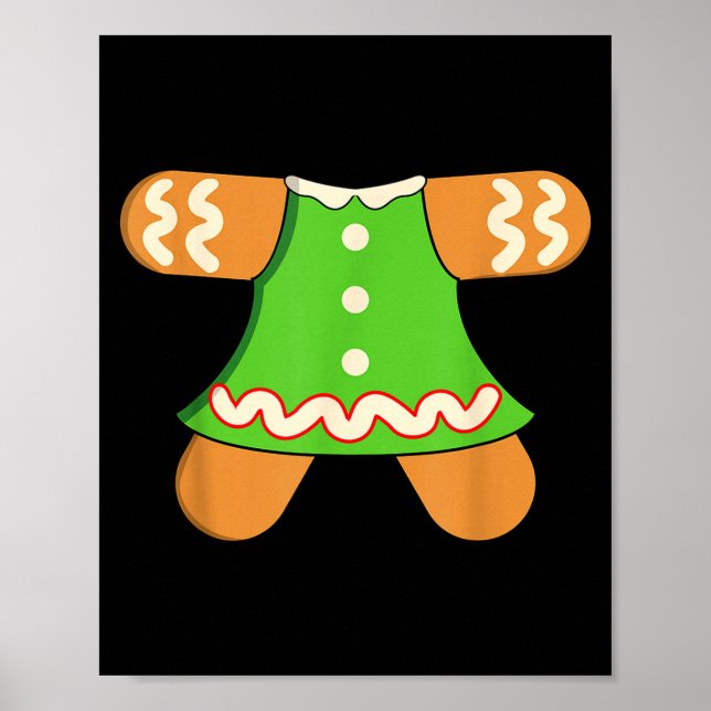 Grandma Gingerbread Man Costume Matching Christmas Poster (Framsidan)