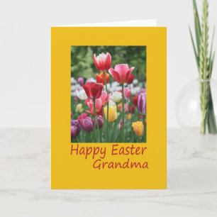 Grandma Glad påsk Tulip-kort Helgkort