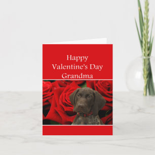 Grandma Glossy Grizzly Valentine Puppy Kärlek Helgkort