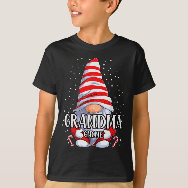 Grandma Gnome Christmas Pajamas Matching Family Gr T Shirt (Framsida)