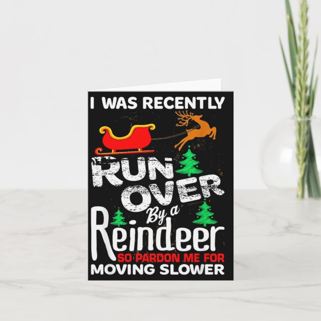 Grandma Got Run Over By A Reindeer Christmas So Pa Kort (Framsida)