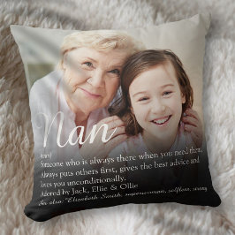 Grandma, Grandmor Definition Script Photo Kudde