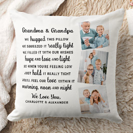 Grandma Grandpa Dikt Anpassningsbar 3 Photo Grandp Kudde