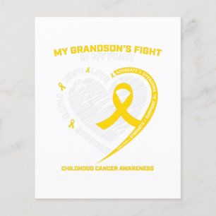 Grandma Grandpa Gift Grandson Childature Cancer Flygblad