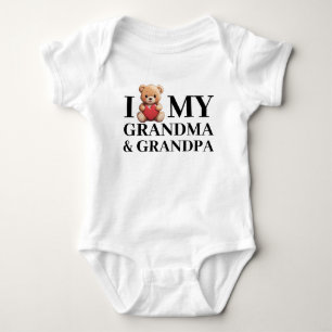 Grandma Grandpa Nalle Kärlek T Shirt
