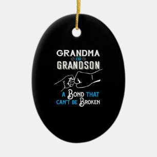 Grandma & Grandson Bond Premium Julgransprydnad Keramik