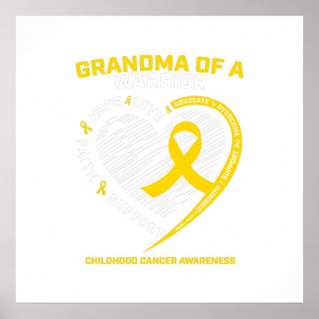 Grandma Grandson Granddotter Childnature Gift Poster (Framsidan)