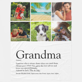 Grandma Granny Definition Photo Collage Fleecefilt
