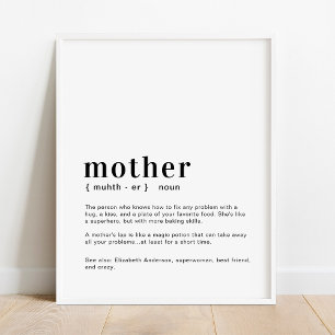 Grandma, Granny, Grandmor, Nana Definition Poster