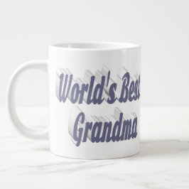 Grandma grått halv typografi Mors dag Jumbo Mugg