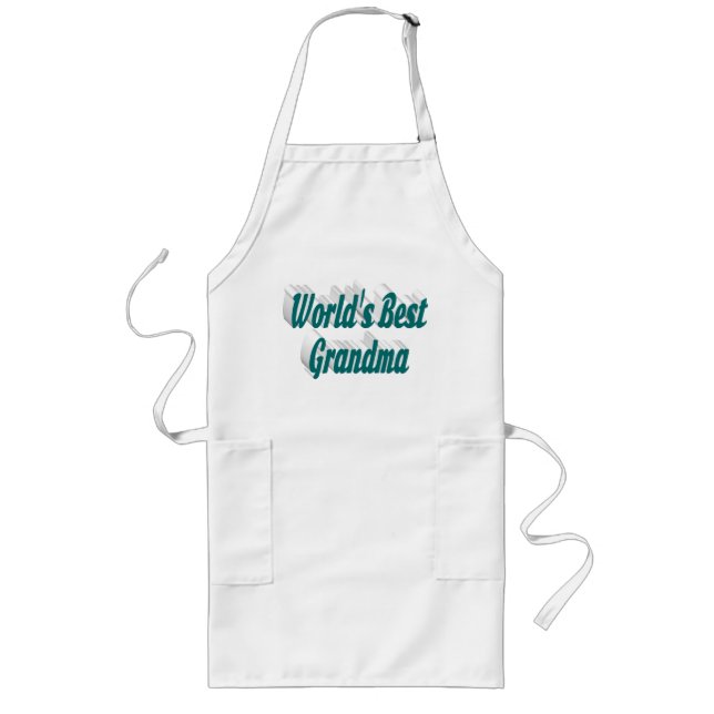 Grandma grönt typography långt förkläde (Framsidan)