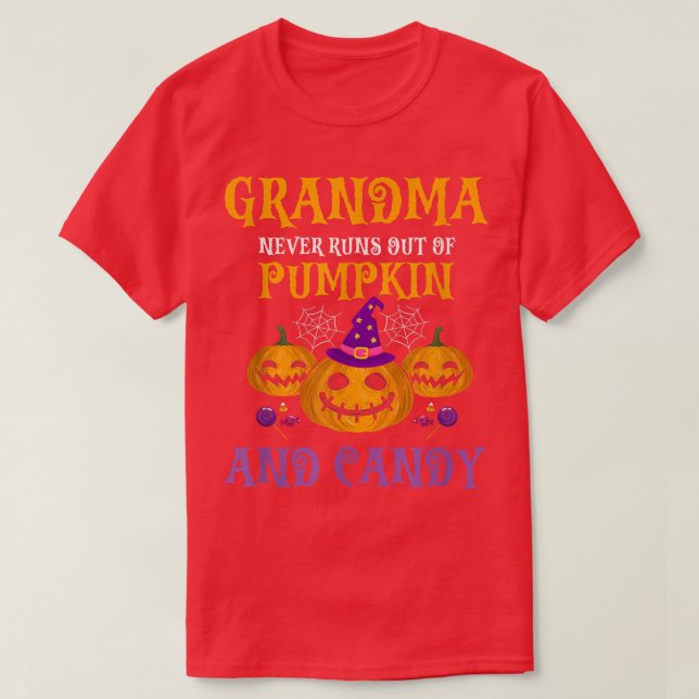 GRANDMA har aldrig lämnat Springa från Pumpkin & C T Shirt (Design framsida)