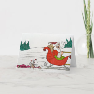 Grandma Har Ran Over av en renare Helgkort