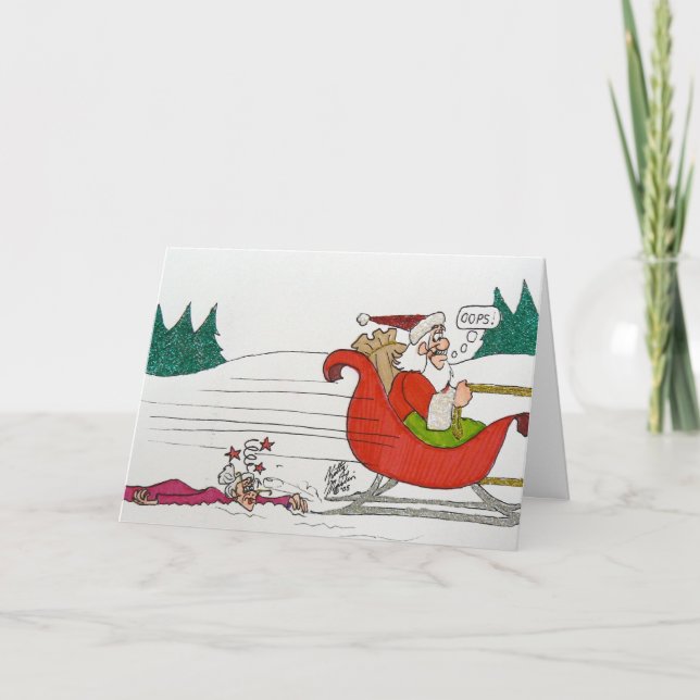 Grandma Har Ran Over av en renare Helgkort (Framsida)