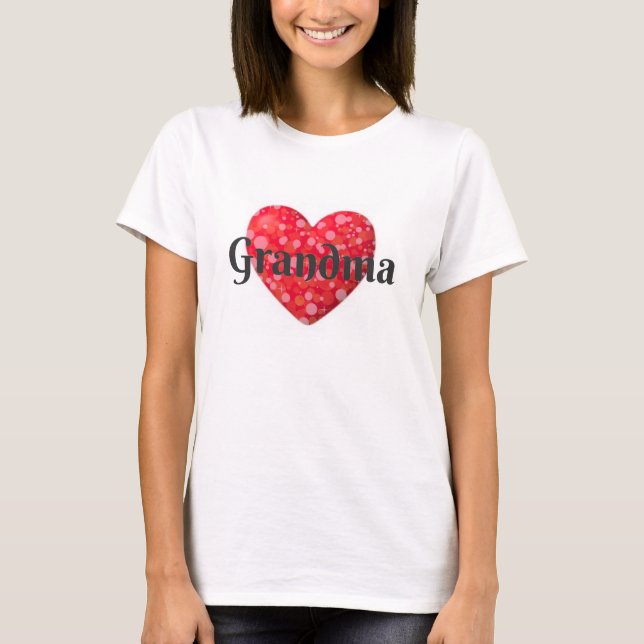 Grandma Heart T-Shirt (Framsida)