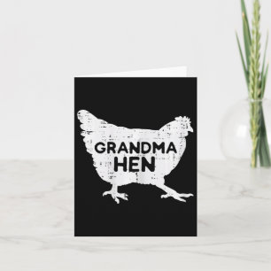 Grandma Hen Chicken Mors dag Farm Farmer Nana M Kort
