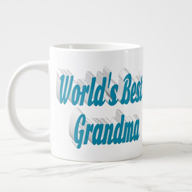 Grandma himlar blue halv typografi jumbo mugg (Vänster)