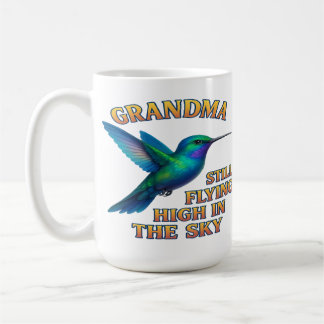 Grandma Hummingbird - fortfarande flygande High Ed Kaffemugg