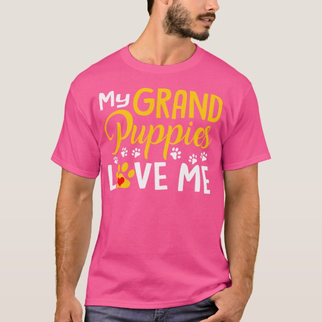 Grandma Hundar Puppy Älskare Gift Mina farmvalpar  T Shirt (Framsida)