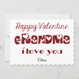 Grandma I Kärlek You Cute Cupid Typography Valenti Julkort