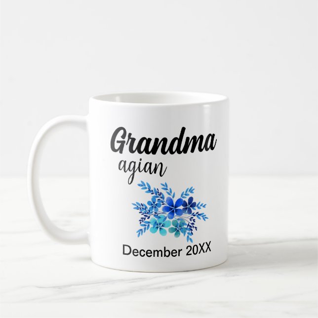 Grandma IGEN,Personlig Grandparent Gift Kaffemugg (Vänster)