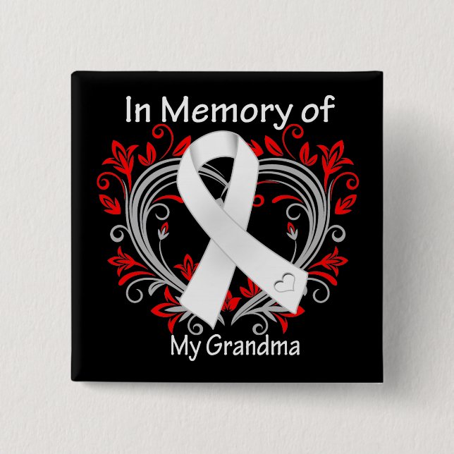 Grandma - in Memory Lung Cancer Heart Knapp (Framsida)