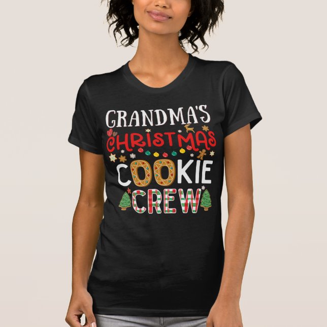 Grandma jul Cookie Crew Funny Family Baking T Shirt (Framsida)