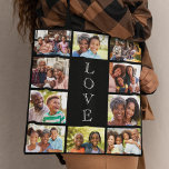 Grandma Kärlek 10 Photo Collage Black Tygkasse<br><div class="desc">En fotokollage svart mot väskan för att fira den bästa mormor någonsin. Anpassa med tio bilder av hennes barnbarn och andra familjemedlemmar. "KÄRLEK" skrivs ned i mitten i vit elegant.</div>