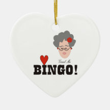 Grandma Kärlek Bingo Ceramic Ornament