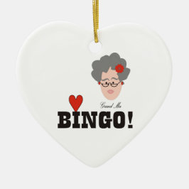 Grandma Kärlek Bingo Ceramic Ornament