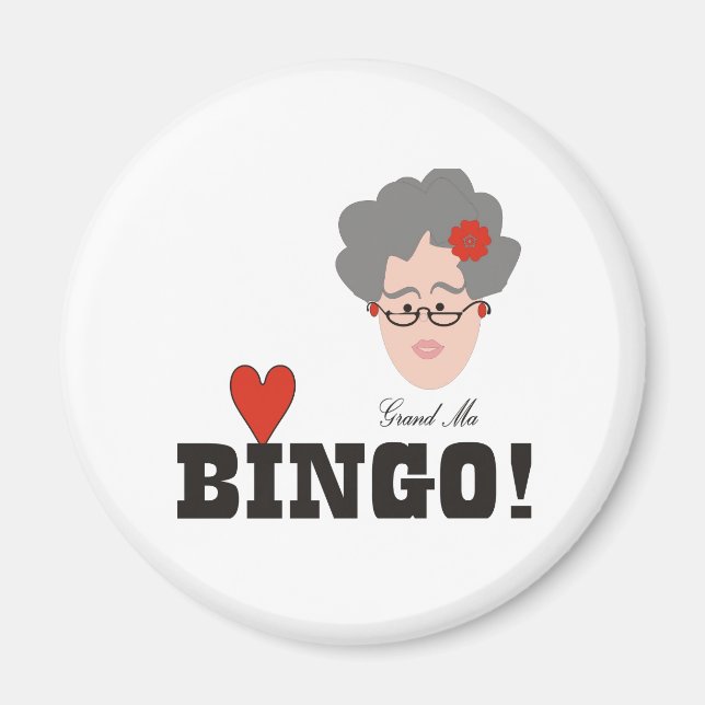 Grandma Kärlek Bingo Magnet (Framsidan)